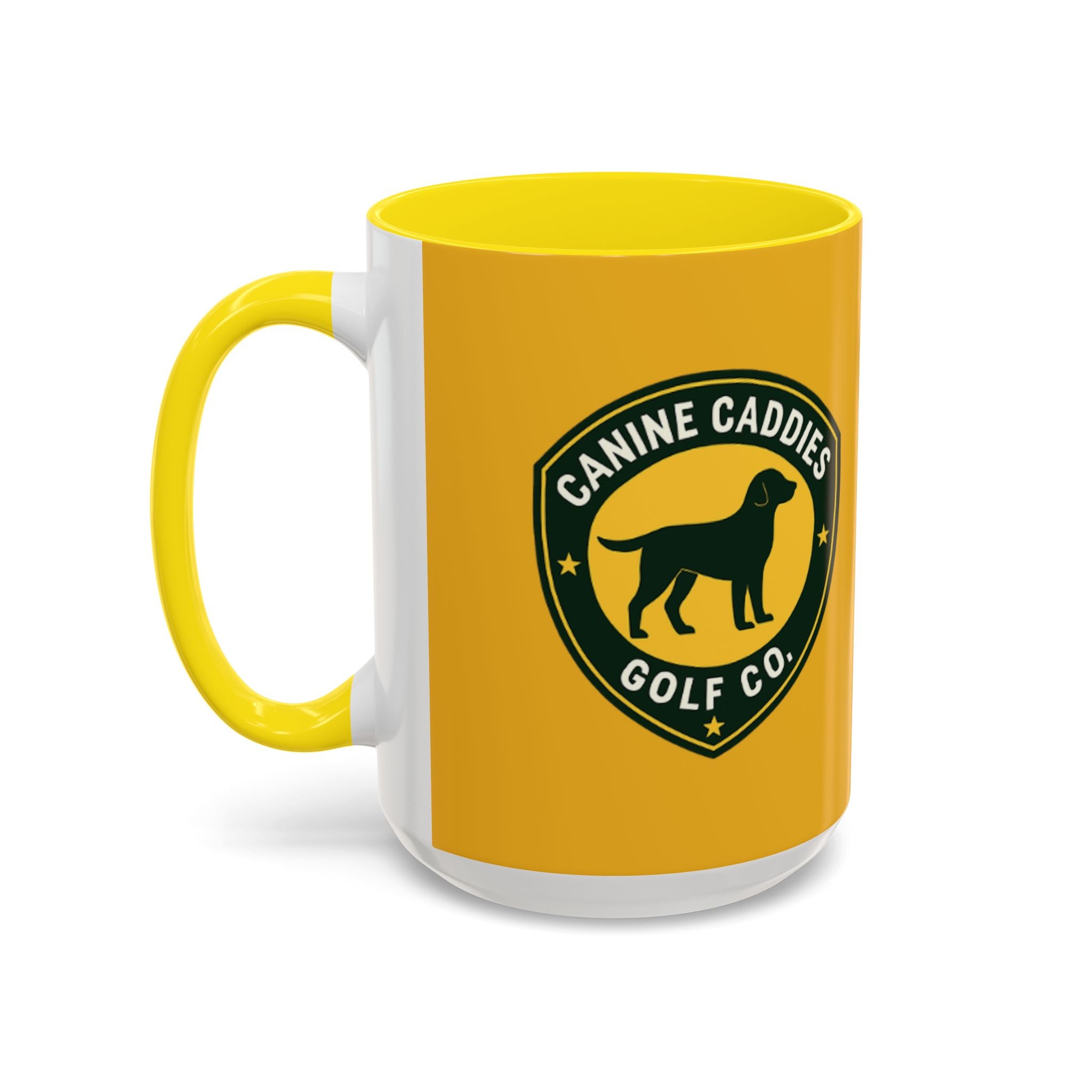 Canine Caddies Dual Logo Yellow Coffee Mug (15oz)