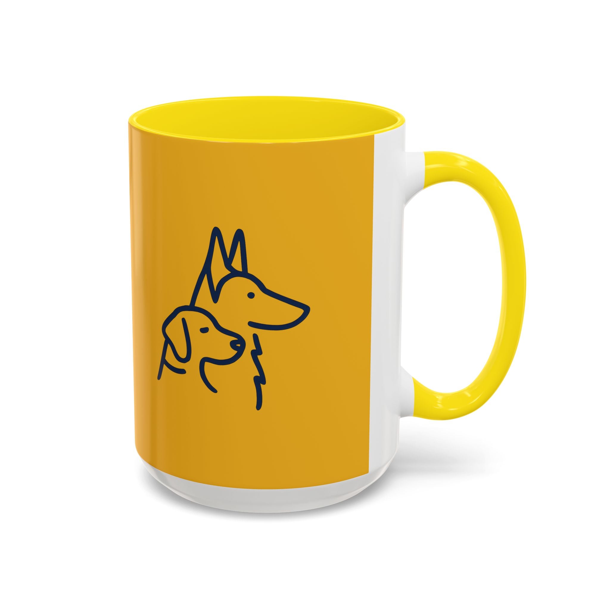 Canine Caddies Dual Logo Yellow Coffee Mug (15oz)