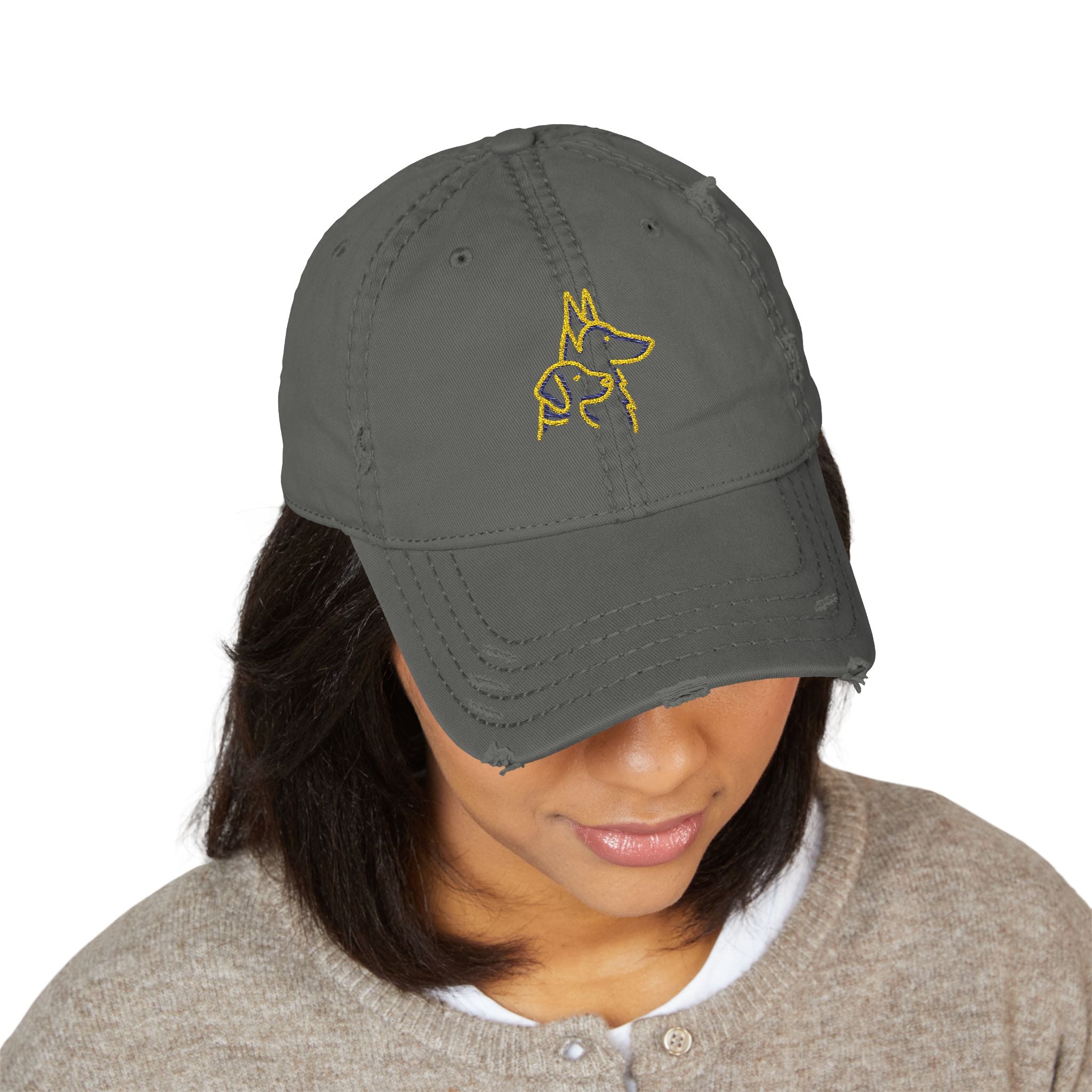 Canine Caddies TwoDogs Distressed Dad Hat