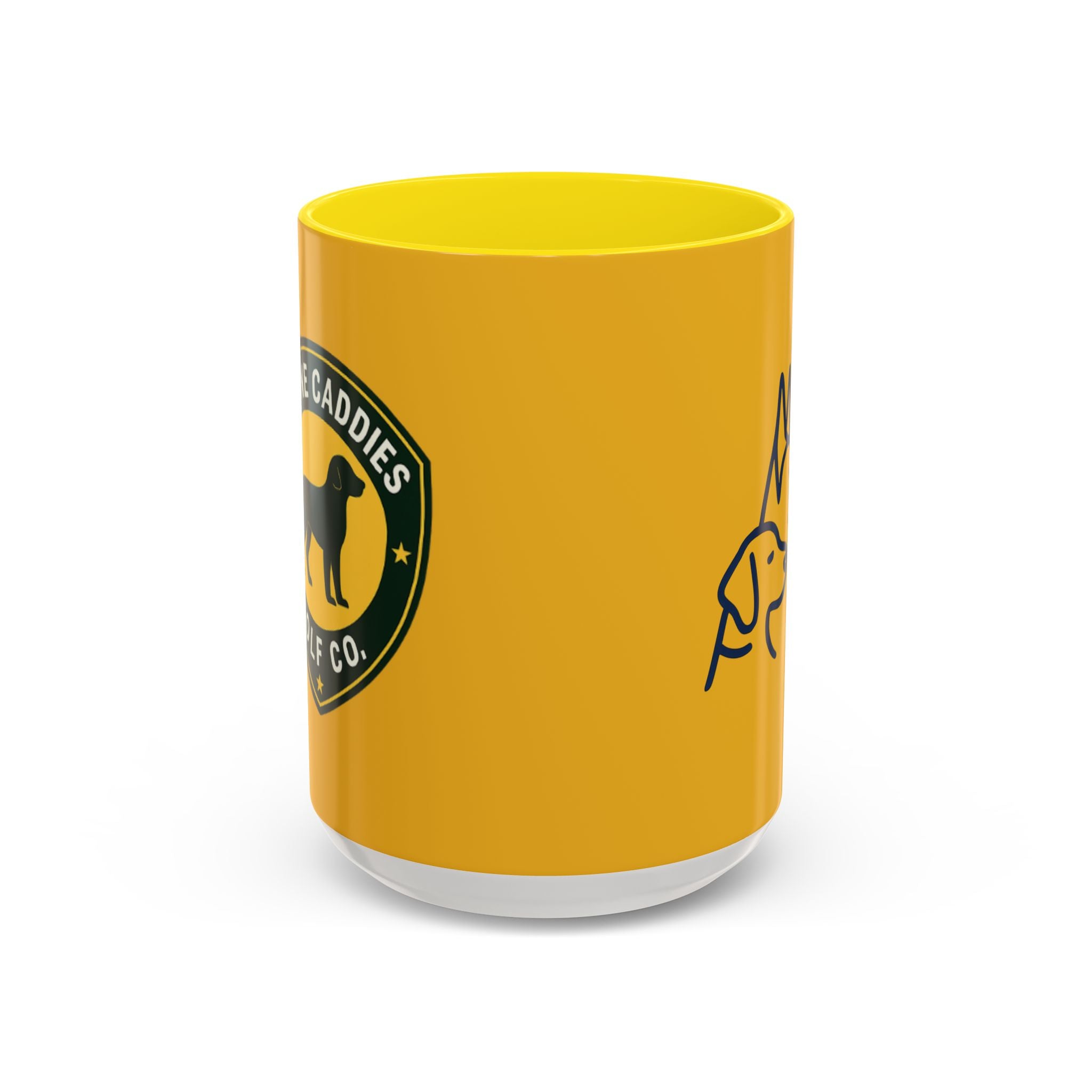 Canine Caddies Dual Logo Yellow Coffee Mug (15oz)
