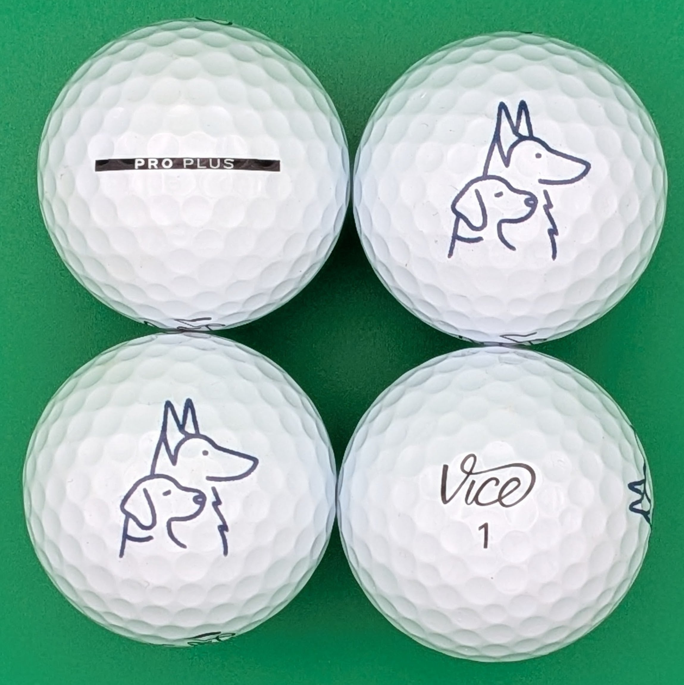 Vice Canine Caddies Logo Balls (4-pack)