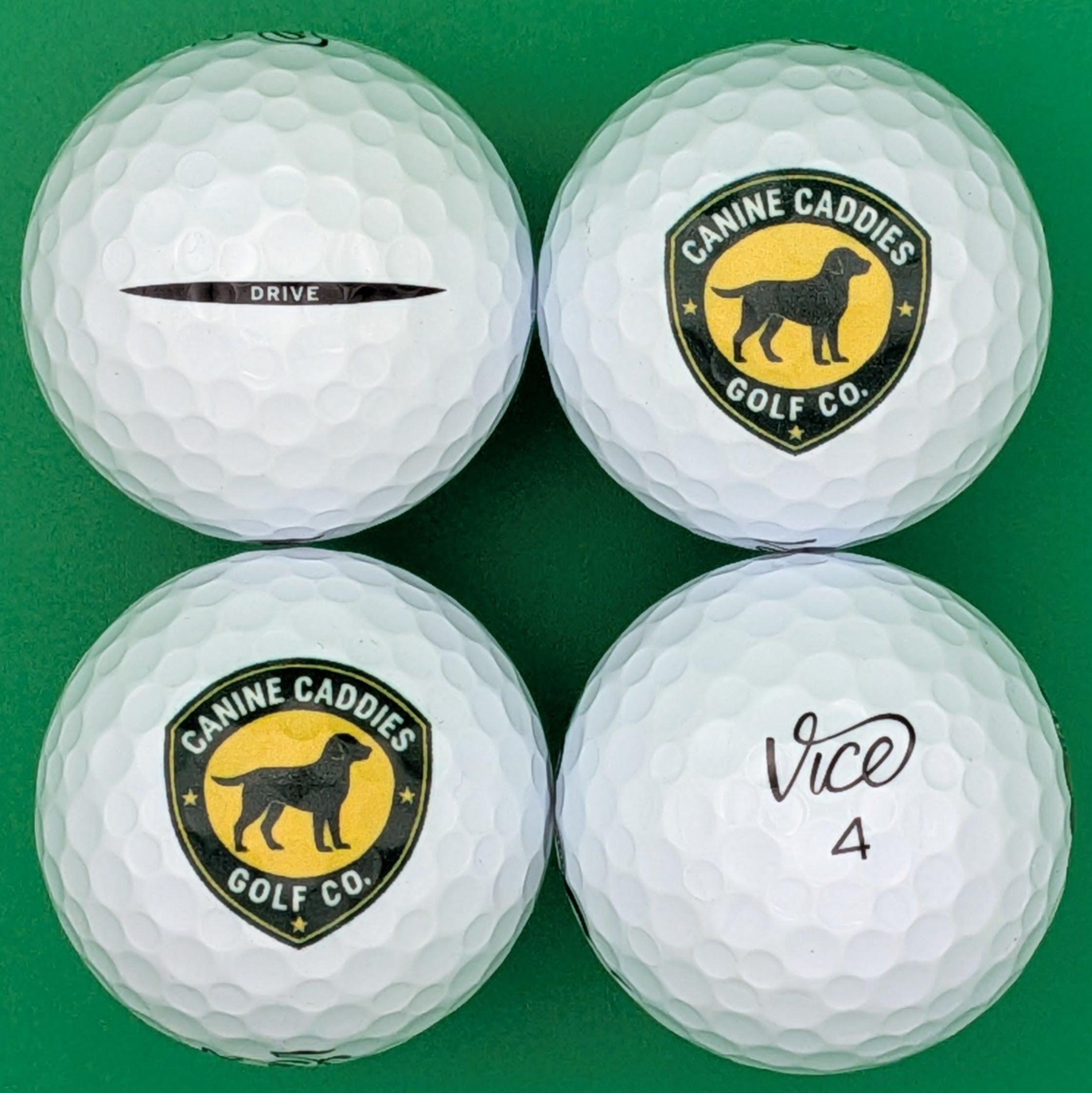 Vice Canine Caddies Logo Balls (4-pack)